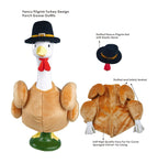 HALSHI Turkey Porch Goose Outfits for 23 Inch Lawn Statue, Funny Costume for Plastic/Cement Goose Statue, Seasonal Fall Thanksgiving Sculpture Clothes for Garden Yard Patio Party Decoration