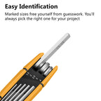 MULWARK 4 Pack Folding Allen Wrenches Sets | 17-Piece Complete Metric & Standard SAE Hex Key Set with Portable Holders for Basic Home Repair, Furniture Assembly, and DIY Projects