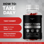 Boost Power Gummies - Official BoostPower Gummys Advanced Premium Formula Maximum Strength, All Natural Daily JellyLean Vitamins Support for Overall Health & Wellness, 30 Gummies for 1 Month