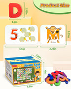 Gojmzo Alphabet Flash Cards, ABC Learning Toys for Kids 3-5, Wooden Letters Number Blocks Sight Words Matching Game, Toddler Preschool Learning Activities, Montessori Educational Toys for 3+ Year Old