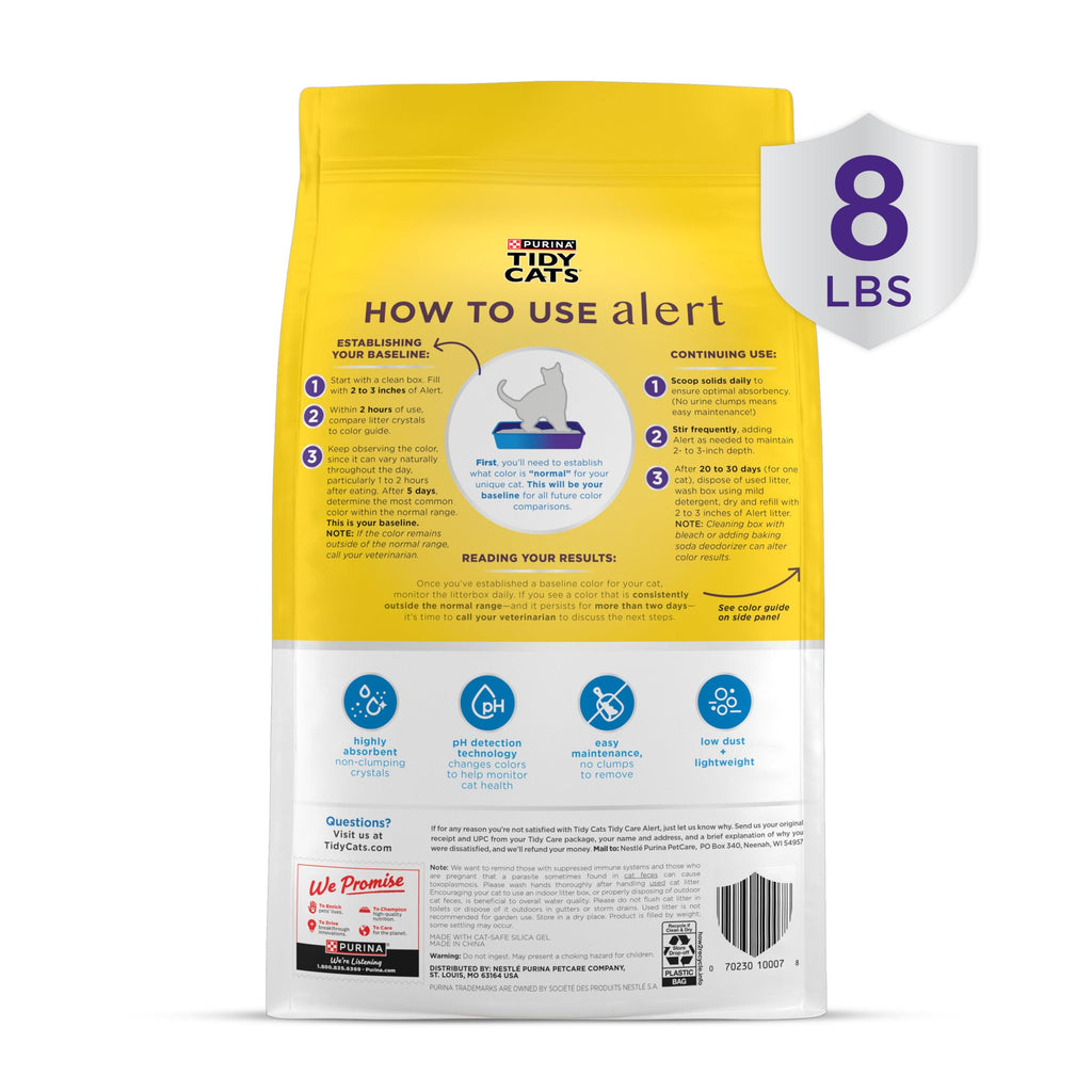 Purina Tidy Cats Care Alert Health Monitoring Litter, 8 lb