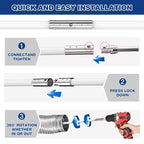 PetOde 32 Feet Dryer Vent Cleaner Kit, Enhanced Flexible Quick Snap Brush with Drill Attachment for Effective Cleaning, 360 Degree Rotation Without Loosening, Use with or Without a Power Drill