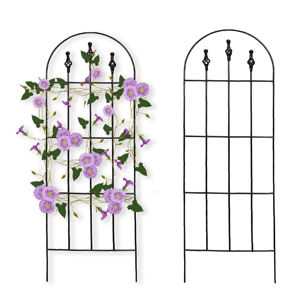 48" H x16 W Trellis,Black Garden Metal Vine Sturdy Trellises for Outdoor Climbing Plants Support Structures B (121cm) 2Pack