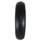 Universal Fit, Flat Free Wheelbarrow Tire and Wheel Assembly with Adapter Kit, black
