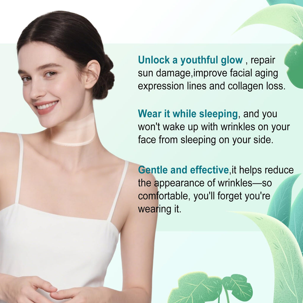DUBPIRT 5 PCS Silicone Neck Wrinkle Patches - Reusable Overnight Anti-Wrinkle Patches, Anti Aging Silicone Wrinkles Patche for Skin Firming & Neck（2.5 Months Supply ）-Upgraded Version
