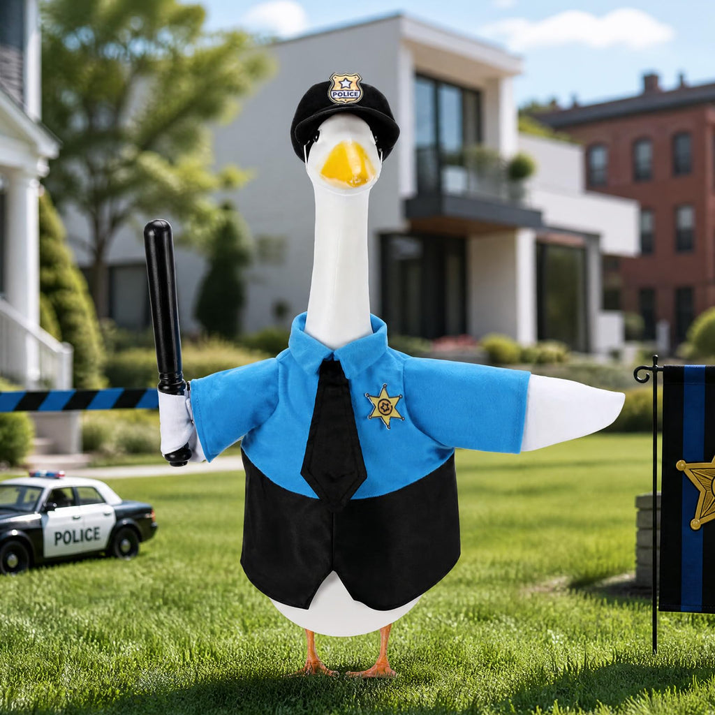 EKOREST Police Porch Goose Outfits for 23 Inch Statue