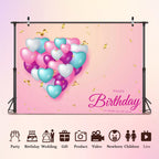 Giohotival 8x8ft Custom Backdrop Personalized Photo Backdrop with Picture Backdrop for Photography, Gift for Christmas, Birthday, Wedding, Graduation, Valentine's Day (96x96in)