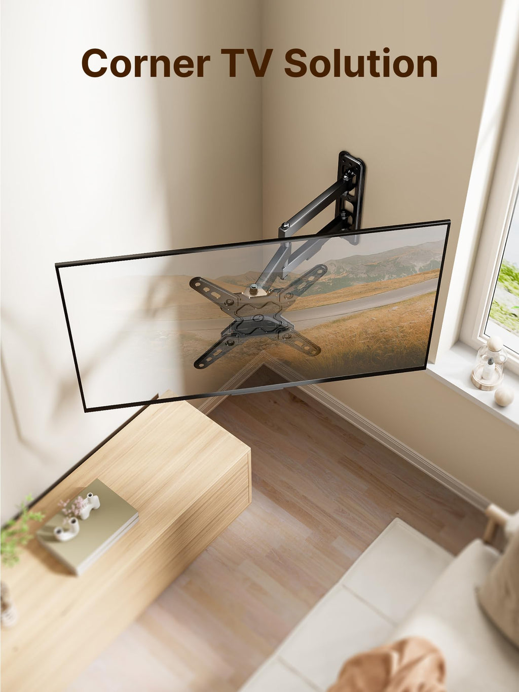 monTEK Full Motion Small TV Wall Mount for 13-43 Inch TVs up to 44 lb