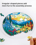 KaayeeWood Acrylic Suncatcher Puzzle, Dawn Blossom Sea-7.4 in
