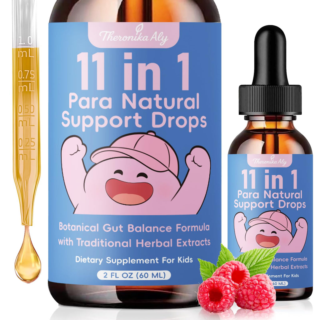 Theronika Aly Parasite Cleanse for Humans & Kids – Advanced Herbal Blend with Black Walnut, Wormwood, Clove, Digestive & Gut Balance Support, Alcohol-Free Liquid Drops, 30 Servings