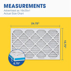 Aerostar 16x25x1 MERV 13 - 4 Count - Pleated HVAC, Furnace & Air Conditioner Filters - Removes Bacteria, Dust, Cold & Flu Germs, Lint, Mold, Pet Dander, Allergy-Causing Pollen, Smog, Smoke & Viruses