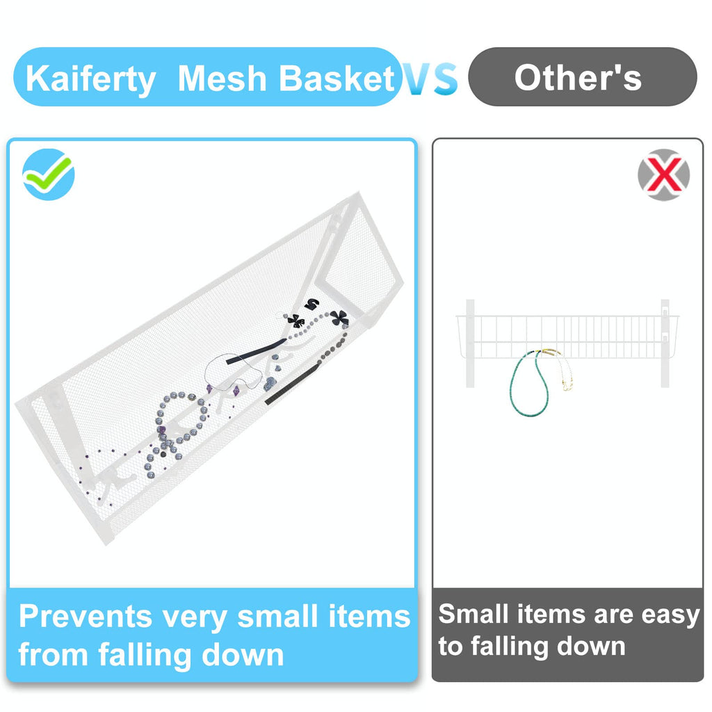 Kaiferty Over The Door Hooks Organizer, Coat Rack Over The Door Storage Hanger Towel Rack, Back of Door Storage Organizer for Bathroom,Bedroom,Kitchen,Office (White, 2-Tier)