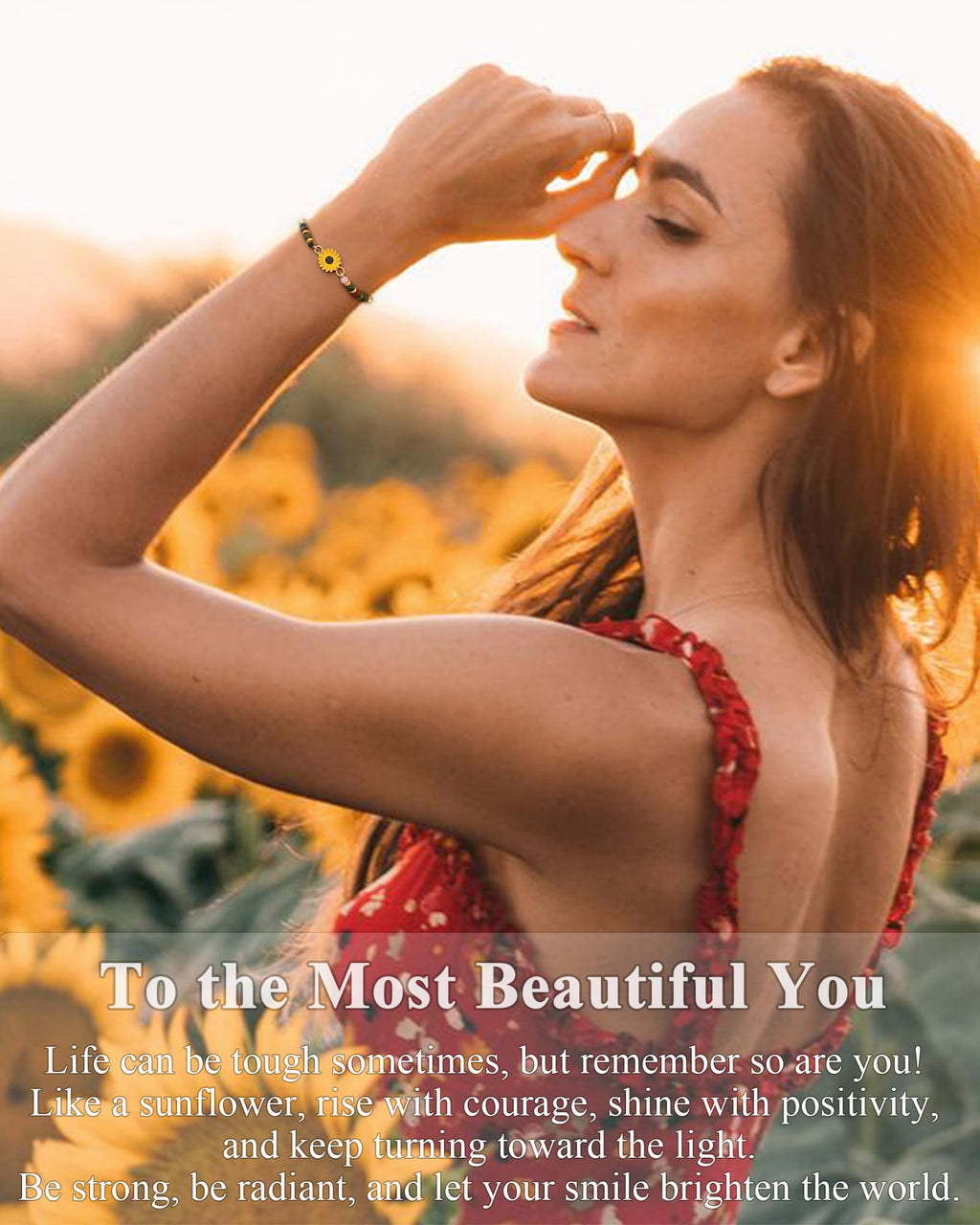 Tarsus Sunflower Gifts for Women, Sunflower Bracelets Jewelry Teen Gifts
