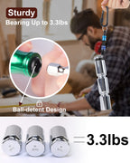 Katerk 6pcs 1/4 inch Hex Shank Aluminum Alloy Screwdriver Bits Holder 2 Sets, Light-weight Quick-change Extension Bar Keychain Drill Screw Adapter Change Portable (With Black Carabiner)
