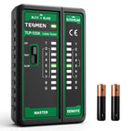 TESMEN TLP-123A Network Cable Tester for RJ11 RJ45, Ethernet Wire Tool for CAT5/CAT5E/CAT6/CAT6A/CAT7/UTP&STP, LAN & TEL Continuity Test, Suitable for Cable Maintenance - Green