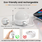 SCOPOW 1PC Rechargeable Light Bulbs with Remote Control Timer and 3 Color Temperature Rechargeable Battery Operated Light Bulb (5W+E26+3Colors+1PC)