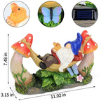 Outdoor Garden Gnome Statue,Solar Gnomes Figurine Birthday Gifts for Mom