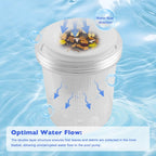 ATRACYPART Inline Leaf Catcher Canister for Pool Vacuum Compatible with Hayward W560 PoolVac Navigator Standard, Durable Leaf Trap Filter with White Basket, 5 Pcs Skimmer Socks