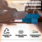 2 Pcs Yoga Blocks, 9"x6"x3" Foam Blocks Yoga Props for Pilates Stretching and Meditation Exercise Blocks Lightweight Yoga Essentials (Blue, normal)