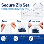 200 Pack Small Plastic Bags For Jewelry, Mini Baggies 4 Assorted Sizes. 2x3 3x3 3x5 4x6 Inch 2 Mil Thick Poly Zipper Lock Bags Clear for Jewelry, Bead, Crafts, Small Parts Storage