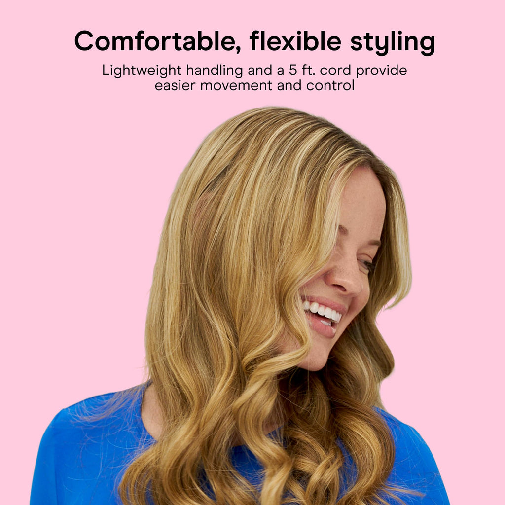 Conair Curling Iron, Double Ceramic, 1 1/4-in. Barrel, White/Rose Gold