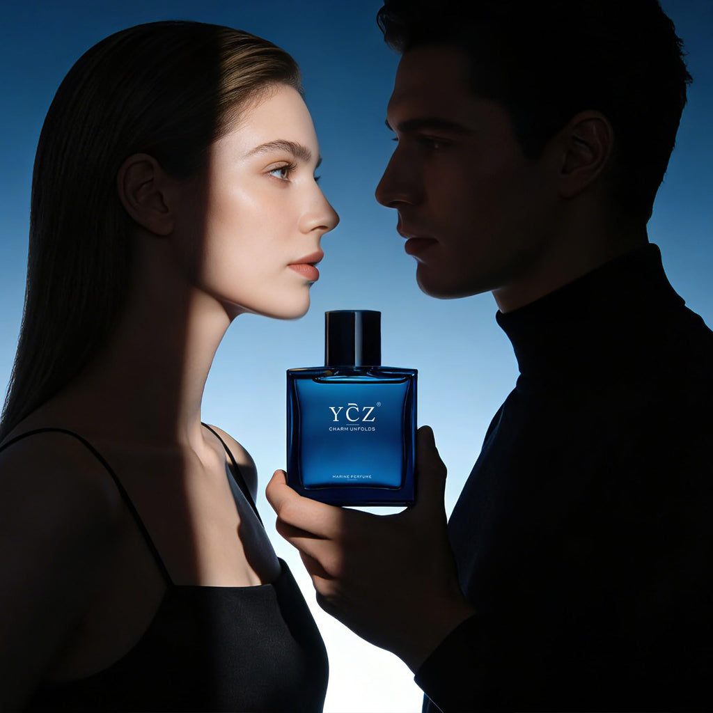 Ycz Charm Unfolds Marine Perfume for Men, 1.7 oz. Long Lasting Eau De Parfum Cologne For Men, Oriental Woody Fragrance - Ideal Special Occasions, Making it the Ideal gentlemen’s Gift