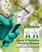 YAUNGEL Gardening Tools Set of 10 Heavy Duty Gardening Hand Tools Stainless Steel Garden Tools with Wooden Handle, Storage Garden Bag, Gardening Gifts for Women and Men