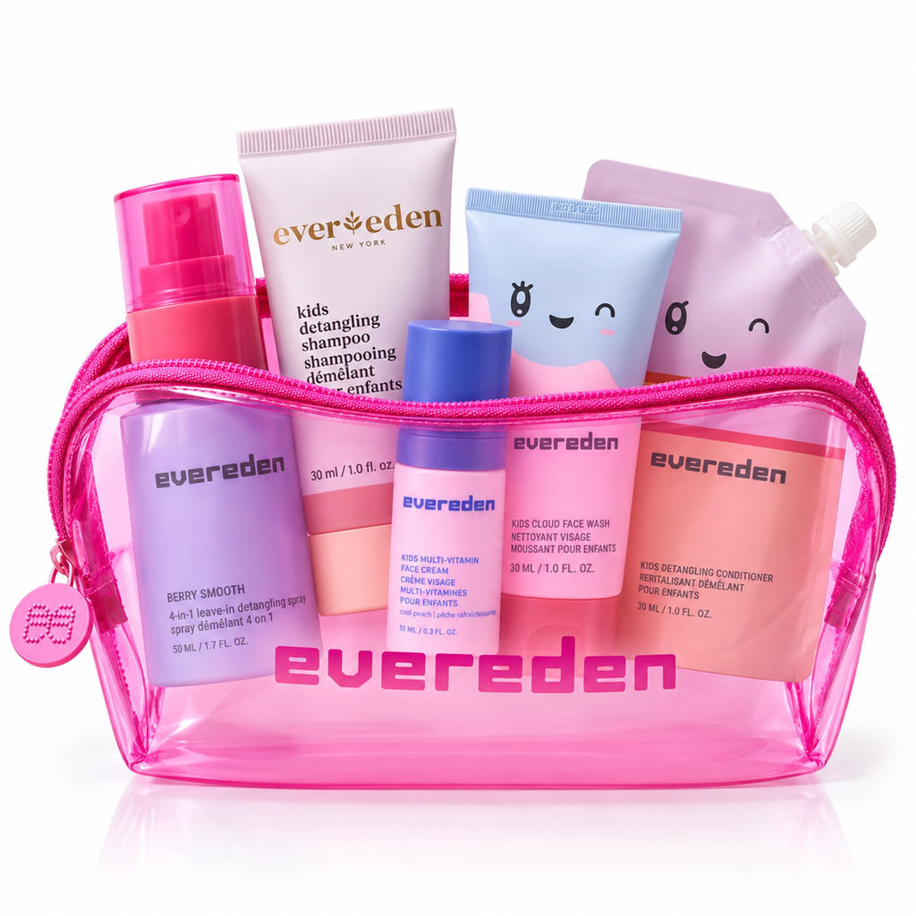 Evereden Kids Skin Care Gift Set for Girls, 6-Piece Gift Set with Bag