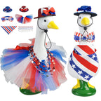 2Sets 4th of July Porch Goose Outfits-Independence Day Porch Goose Clothes
