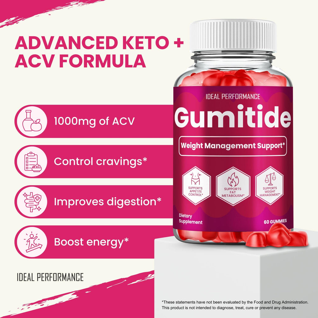 IDEAL PERFORMANCE Gumitide Gummies, Gumitide Gummy Reviews (60 Gummies)