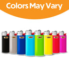 BIC Mini Pocket Lighters, Assorted Bright Colors, 50-Count Tray, Safe and Reliable Child-Resistant Lighters