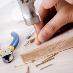 Mr. Pen- Nail Assortment Kit, 600 Pcs, 4 Sizes, Gold Picture Hangers