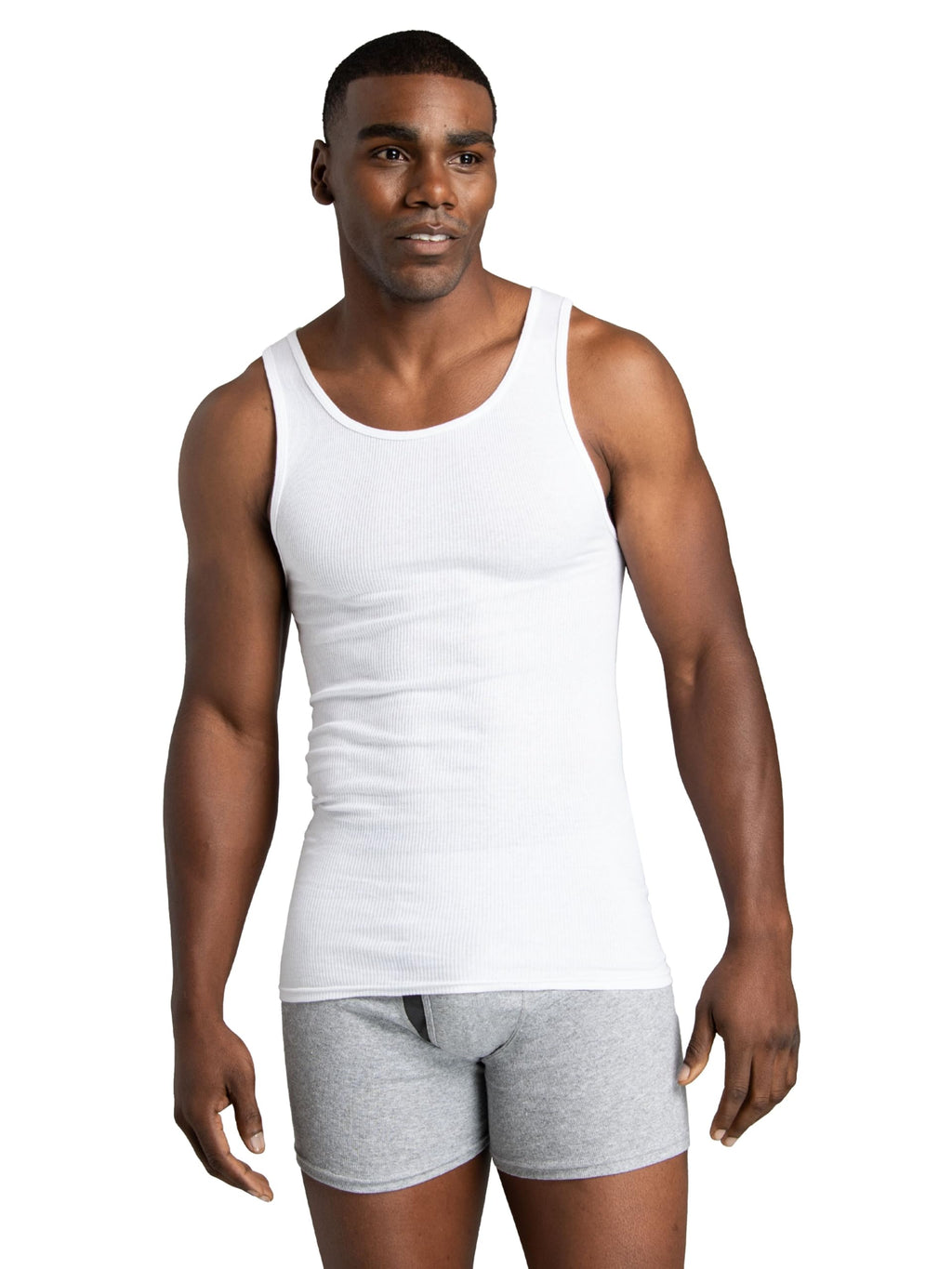 Fruit of the Loom mens Tag-free Tank A-shirt Underwear, 6 Pack - White, X-Large US