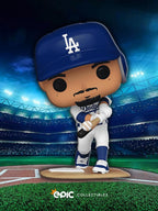 Epic Collectibles Pop Baseball: Dodgers - Mookie Betts Batting Vinyl Figure Included with Box Protector Compatible for Funko
