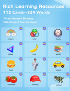French and English Talking Flash Cards for Toddlers, 224 Sight Words Bilingual Learning Toys for Children, Autism Pocket Speech Therapy Toys, Français Vocabulary Educational Flashcards