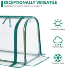 Mini Indoor Greenhouse Tabletop Garden Nursery Plant Cover Tent Humidity Domes for Home Gardening Germination and Seedling Propagation - 23x12x16.5 Inches