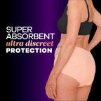 Always Discreet Boutique Incontinence and Postpartum Underwear for Women, Maximum Protection, Extra Large, Rosy, 48 Count (3 Packs of 16)