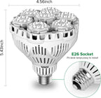 SANSI Dimmable Grow Light Bulb Full Spectrum, High PPFD 40W (600 Watt Equiv) with Remote, Auto On Off Timing 4 8 12 Hrs, Energy Saving Plant Light Bulb with E26 Base for Indoor Plants