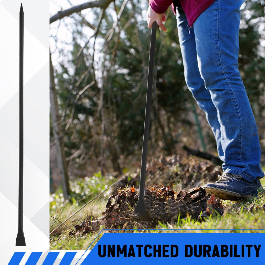Leriton 60" (5ft) Chisel Digging Bar 13Lb (6.2kg) Pencil Point Wrecking Pry Road Bar Post Hole Diggers for Digging Prying of Dirt and Large Rocks