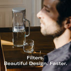 LUCY® Water Filter cartridges - 3X Water Clarity Filter pad Refills for LUCY® Filter Carafe | Filters pollutants and Keeps Minerals with ion Exchange Technology | Patented, scientifically Tested