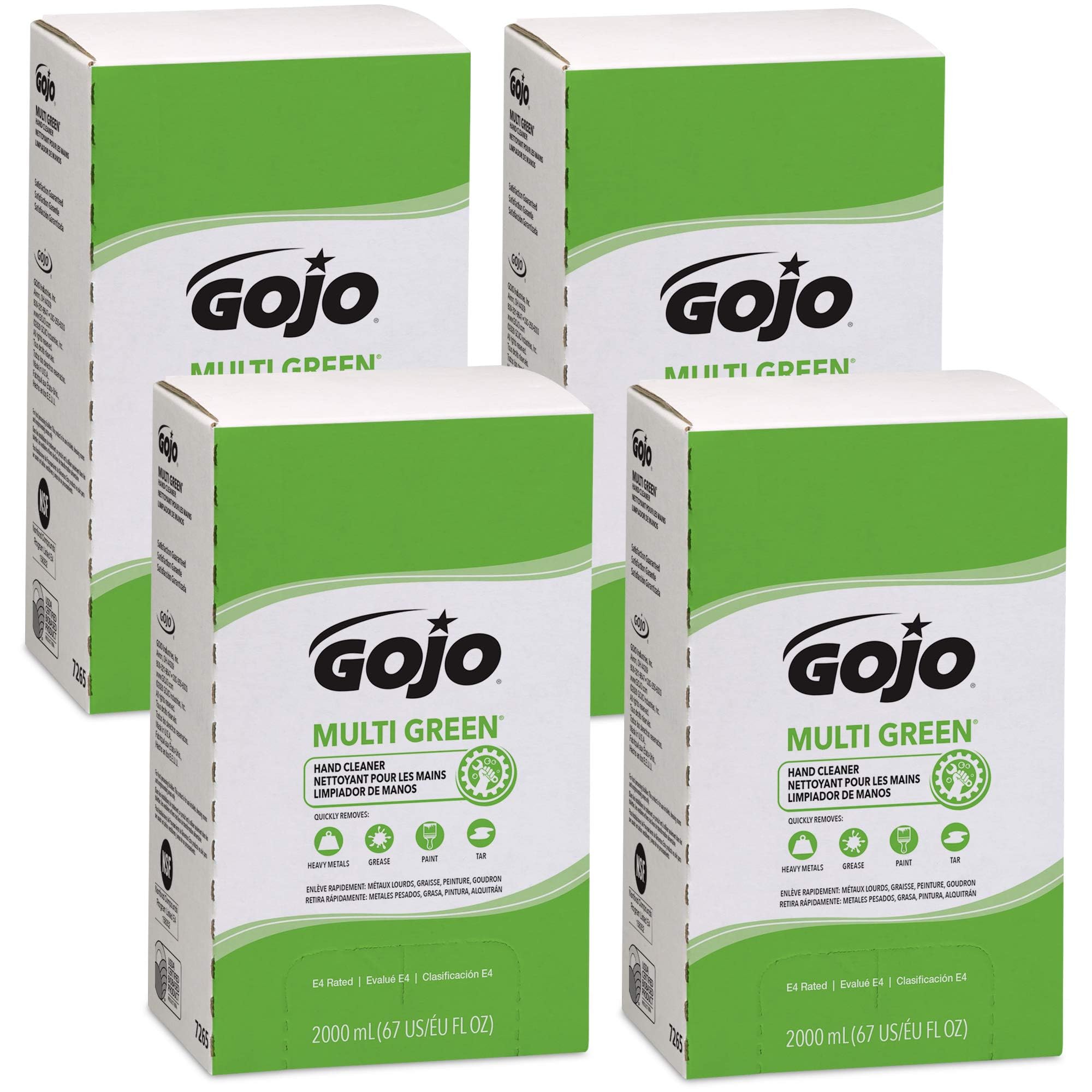 GOJO PRO TDX MULTI GREEN Hand Cleaner Refill, 4ct x 2000 mL - 7265-04