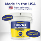 Banner Chemical Raw Borax (10 lbs) - 100% Pure, Unscented, Multi-Purpose Cleaner & Detergent Booster - Natural Household Cleaner and Stain Remover - Made in the USA