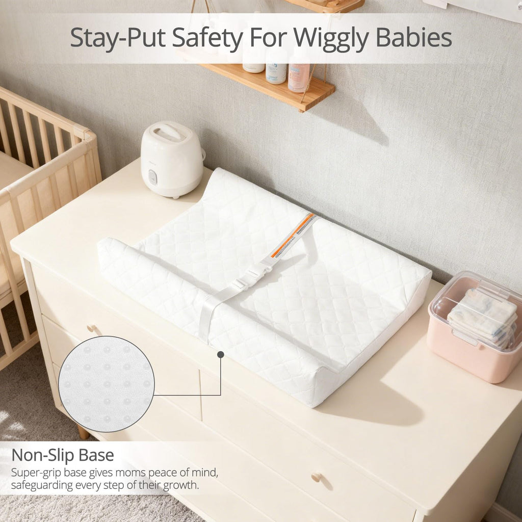 JVEOO Waterproof Baby Changing Pad Wipeable Diaper Changing Mat