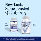 Research Verified Brain Booster - Brain Supplement for Memory and Focus, Nootropic Supplement for Cognitive Support - 180 Vegan Capsules - 3 Bottles