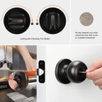 Haidms 6 Pack Oil Rubbed Bronze Door Knobs Interior, Bronze Privacy Interior Door Knobs for Bedroom or Bathroom Classic Round Doorknobs Hardware