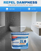 Vacplus Moisture Absorber Buckets – Large Capacity Dehumidifier and Humidity Absorber for Closet, Basement, Bathroom, RV, and Storage Areas, Unscented, 2 lbs, 4 Pack