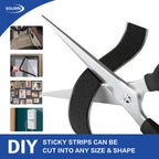 SOURRI 1 Inch x 82 Feet Hook and Loop Tape Sticky Back Fastener Roll, Nylon Self Adhesive Heavy Duty Strips Fastener for Home Office School Car and Crafting Organization