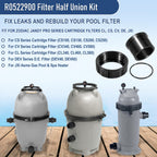 R0522900 Half Union Fitting with O-Ring Replacement Parts Fit for Zodiac Jandy Pro Series Cartridge Filters CL, CS, CV, DE, and for Jandy JXI Pool and Spa Heaters