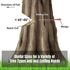 6 Pack Tree Felling Wedges with Spikes for Safe Tree Cutting – 2 Each of 10", 8” and 5.5” Wedges with Storage Bag; 6 Felling Dogs to Guide Trees Stabilize and Safely to Ground for Loggers and Fallers