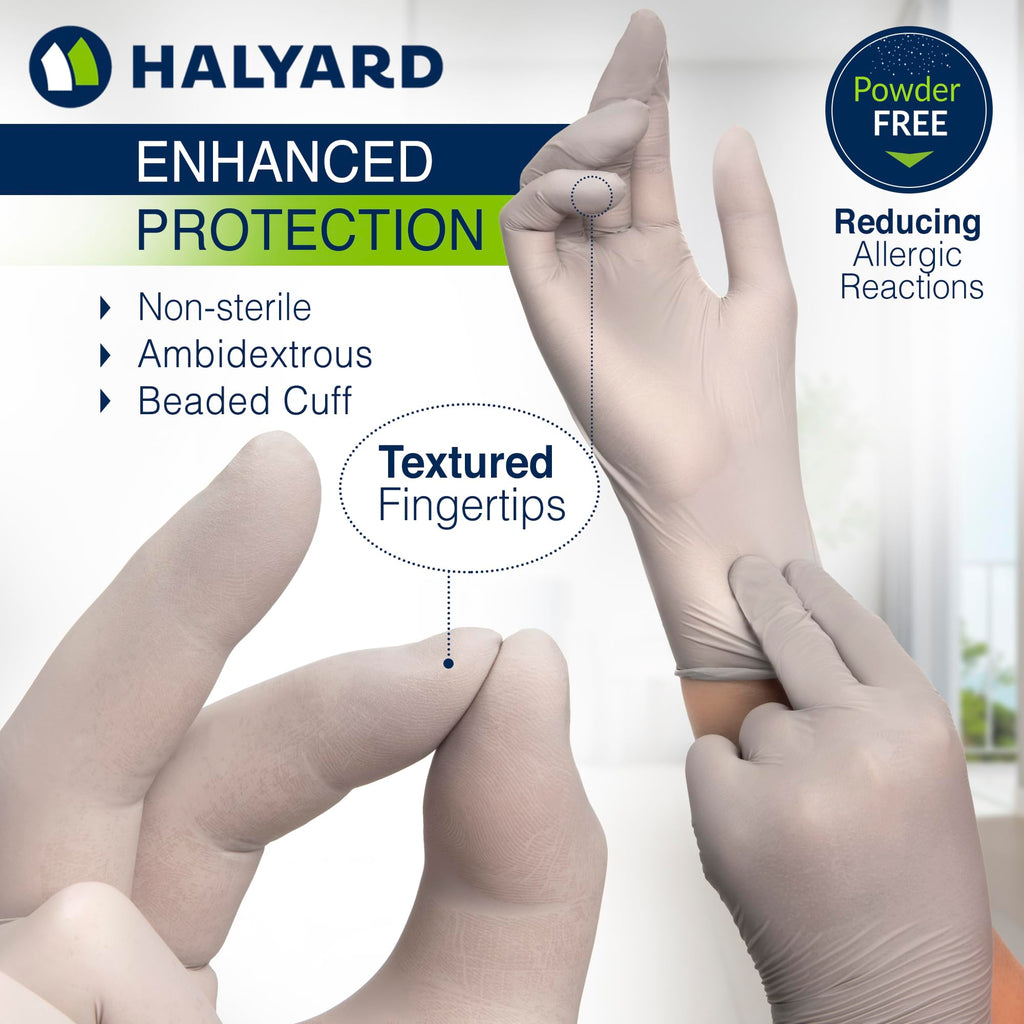 HALYARD Sterling SG Nitrile Powder-Free Exam Gloves, 3.7 mil, 9.5", Gray, Large, 41660 (Pallet of 150000 Gloves)
